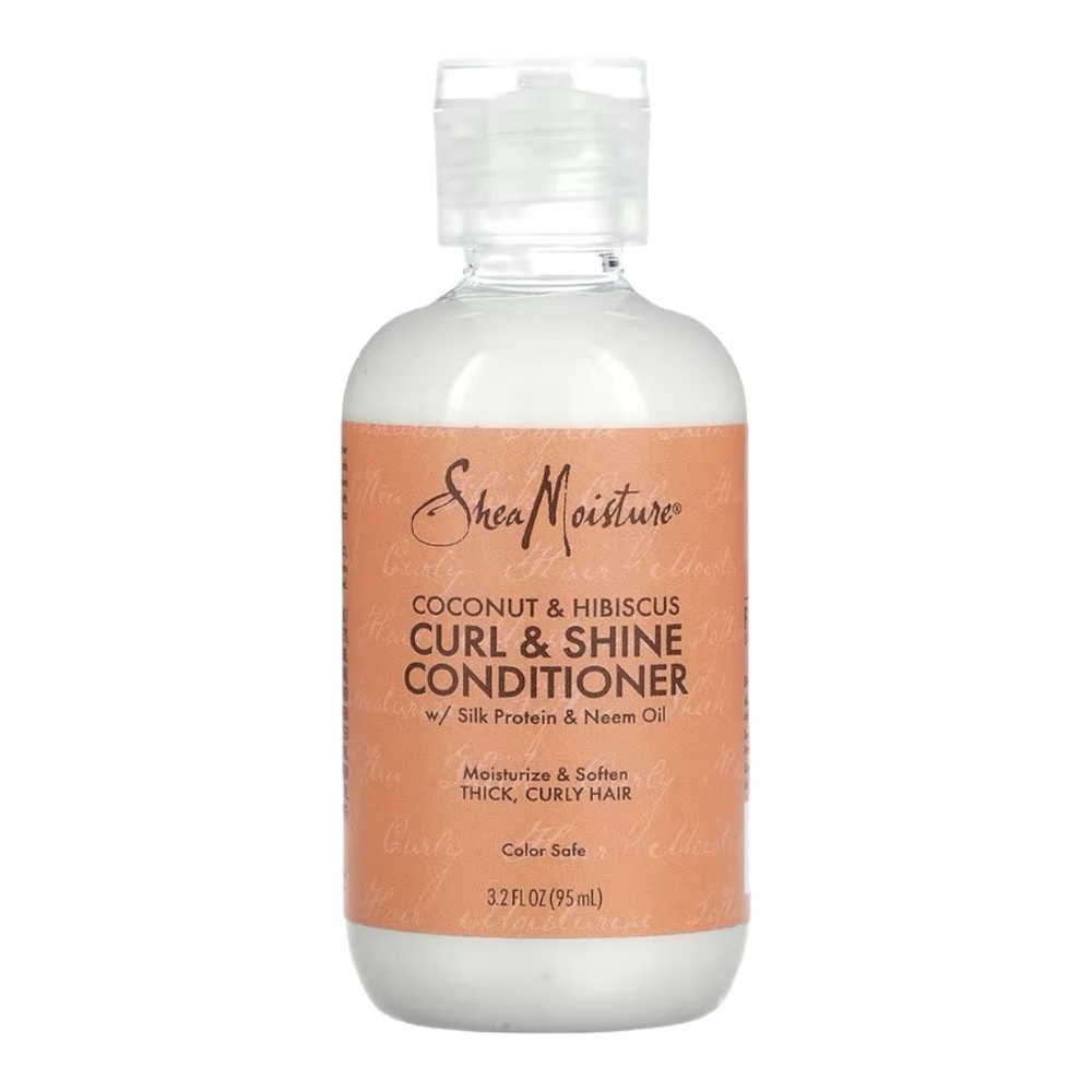 SHEA MOISTURE CURL & SHINE CONDITIONER IN COCONUT & HIBISCUS 95ML - BRAND NEW